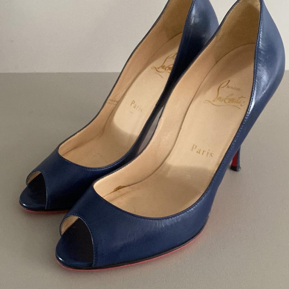 Peep Toe Christian Louboutin Azul